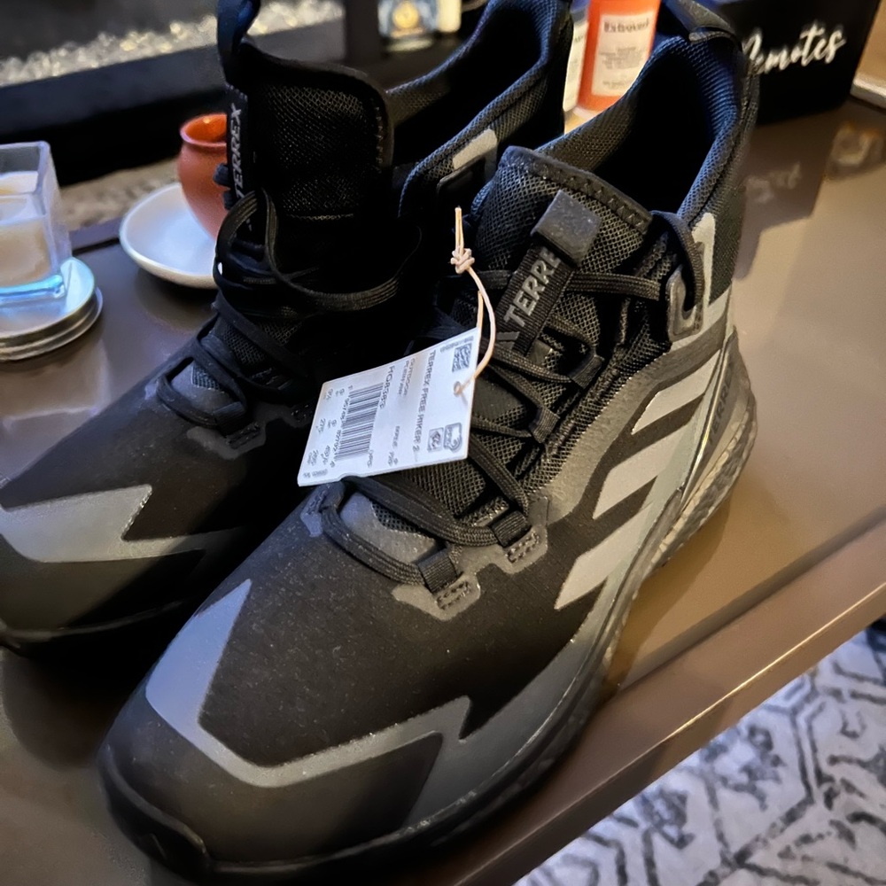 adidas Terrex Black and Gray Athletic Shoes 2.0